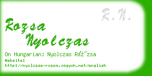 rozsa nyolczas business card
